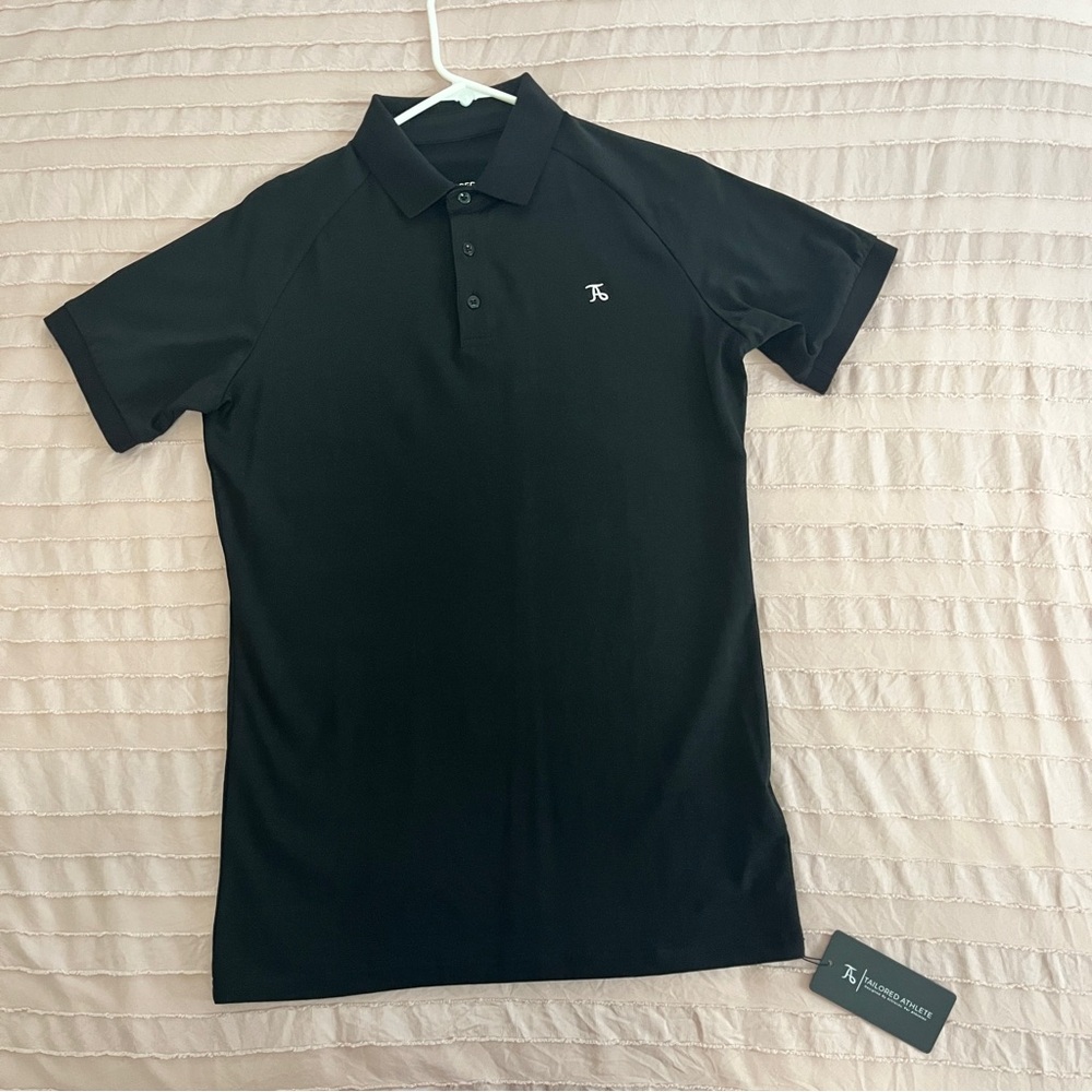Tailored Athlete Men's Black Polo Shirt